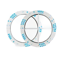 Runde vinduer hvid PVC