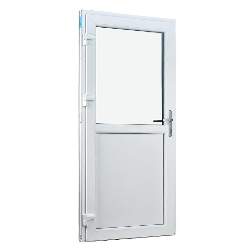 Facadedør / bryggersdør 79 X 179 i Plast med vindue