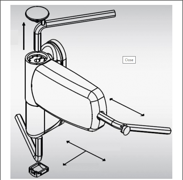 Illustration af 3D-justering for dørkarm eller hængsler på facadedør, sort/hvid.