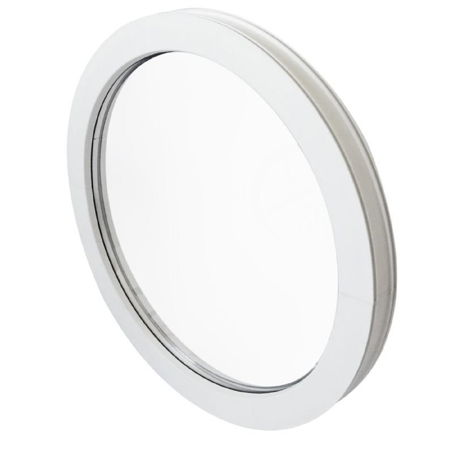 Rundt fast hvidt PVC vindue med 2-lags termoglas, ø 65 cm