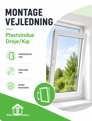 Montagevejledning – Plastvindue Dreje/Kip