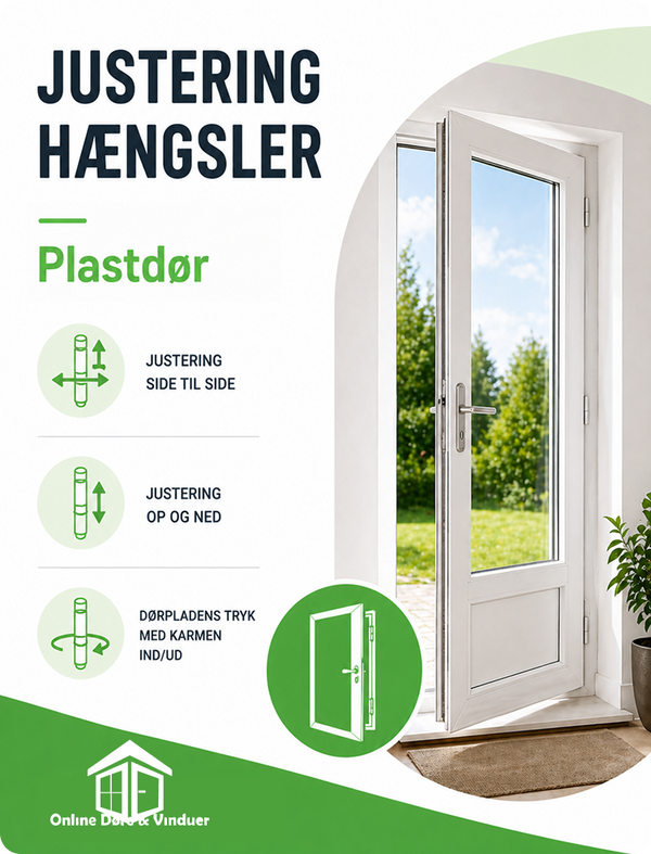 Justering hængsler plastdøre