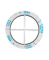 Runde vinduer hvid PVC
