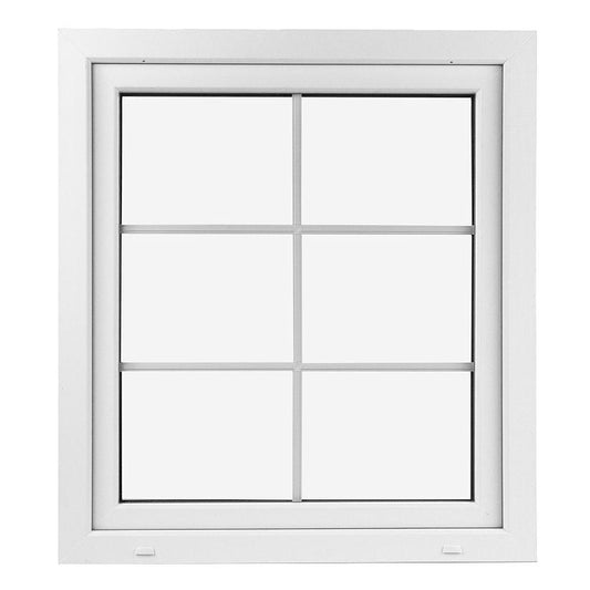 Drej/Kip vindue B 89 X H 99 med hvide sprosser