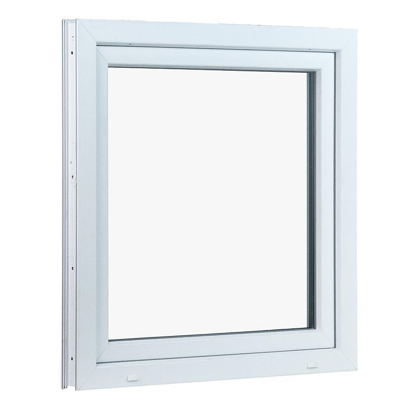 Hvid Drej/Kip vindue B 50 x H 50 af PVC med klart glas