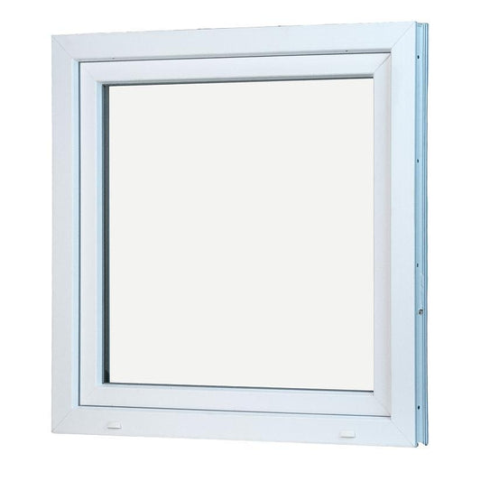 Drej/Kip vindue B 50 x H 50, hvidt plastvindue med to-lags termo glas.