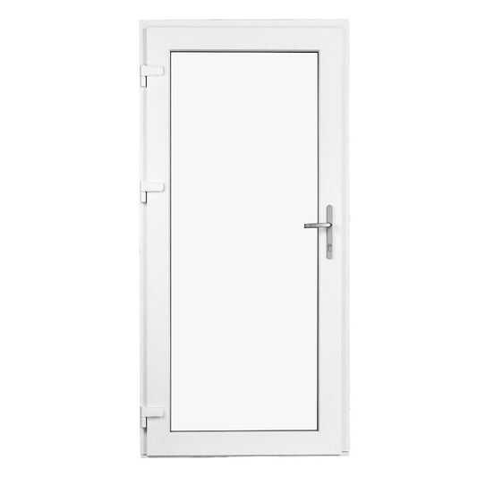 Hvid PVC facadedør eller terrassedør 89 x 198 med helglas design