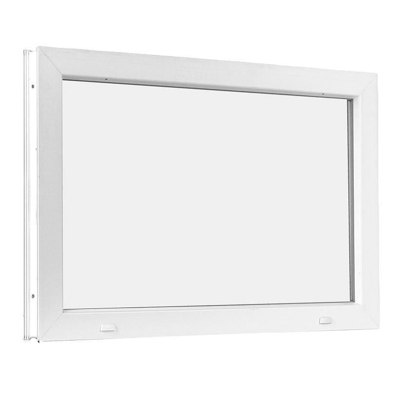 Fastkarm vindue B 89 X H 59 hvid PVC