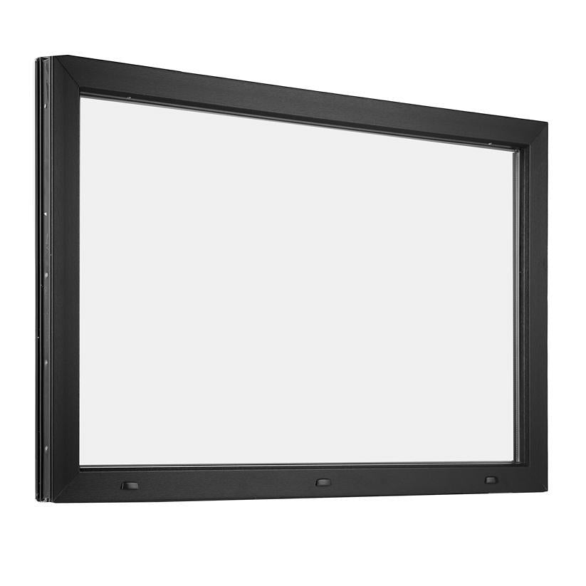 Fastkarm vindue B 119 X H 79 antracit ude hvid inde