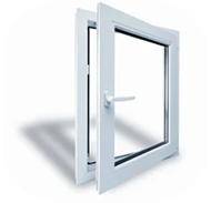 Dreje kip vinduer i hvid PVC