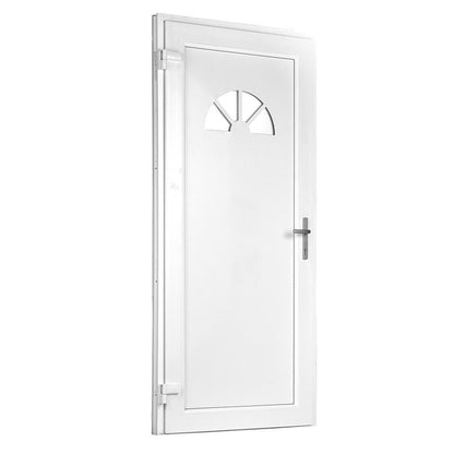 90 x 180 Udhusdør / hoveddør med buet vindue