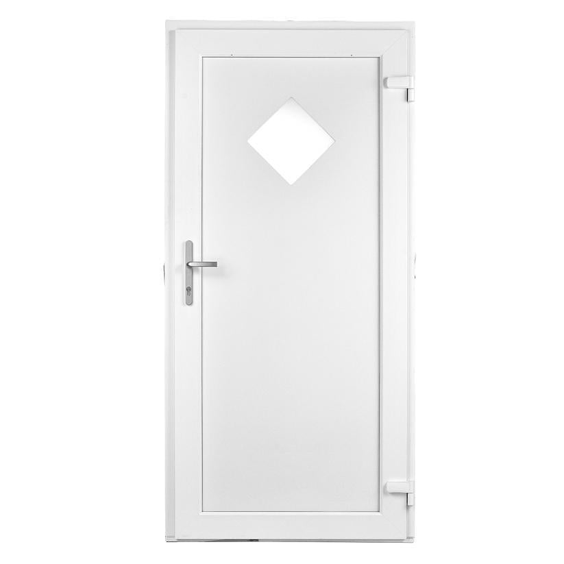 80 x 180 Udhusdør yderdør med vindue på spids