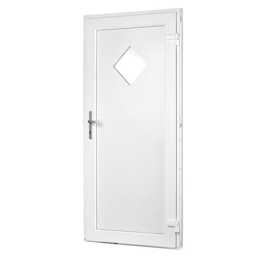 80 x 180 Udhusdør / yderdør med vindue på spids